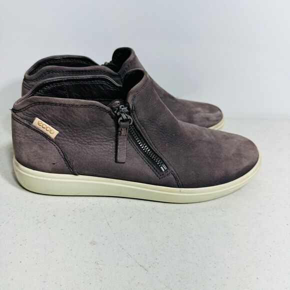 Ecco - Soft 7 Brown Taupe, Suede Nubuck  Booties Women's EU 38 -US Size 7 / 7.5 - Picture 2 of 7